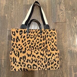 Clare V Women’s Leopard Print Suede Tote Bag